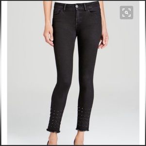 DL1961 High Waist Jeans Florence Sculpt Spike ~Size 26 Jet Black ~
